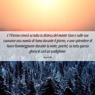Picture 06 - Isaia 4:5 RIV - E l’Eterno creerà su tutta la distesa del - Bible Verse Picture