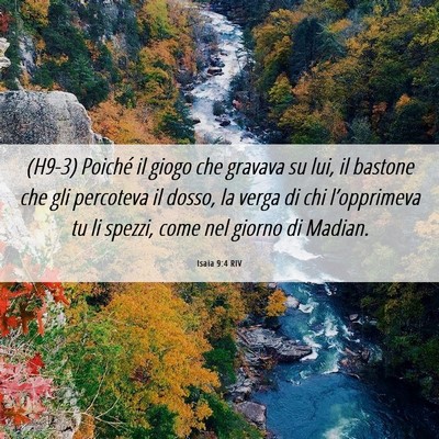 Picture 06 - Isaia 9:4 RIV - (H9-3) Poiché il giogo che gravava su lui, il - Bible Verse Picture