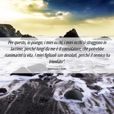 Picture 06 - Lamentazioni 1:16 RIV - Per questo, io piango; i miei occhi, i miei occhi - Bible Verse Picture