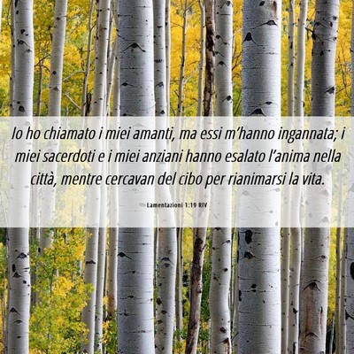 Picture 06 - Lamentazioni 1:19 RIV - Io ho chiamato i miei amanti, ma essi m’hanno - Bible Verse Picture