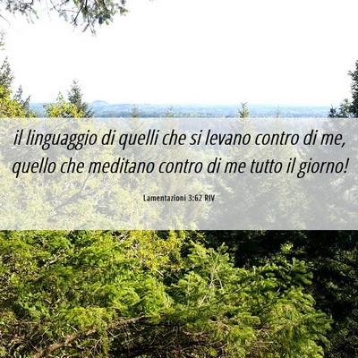 Picture 06 - Lamentazioni 3:62 RIV - il linguaggio di quelli che si levano contro di - Bible Verse Picture
