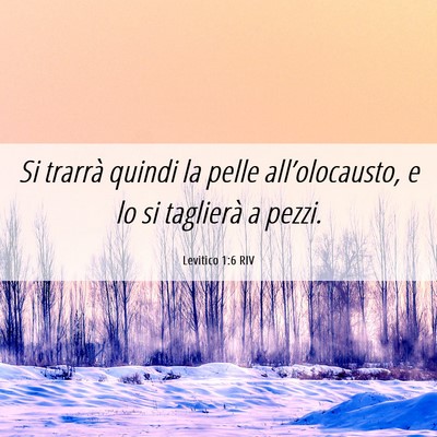 Picture 06 - Levitico 1:6 RIV - Si trarrà quindi la pelle all’olocausto, e lo - Bible Verse Picture