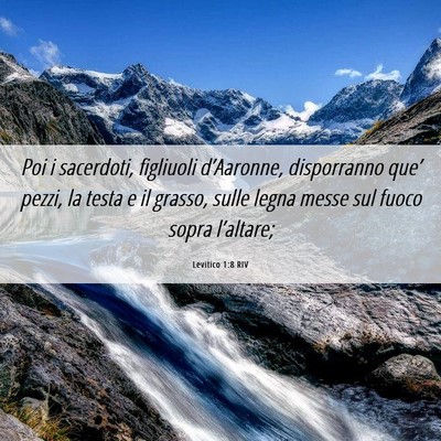 Picture 06 - Levitico 1:8 RIV - Poi i sacerdoti, figliuoli d’Aaronne, - Bible Verse Picture