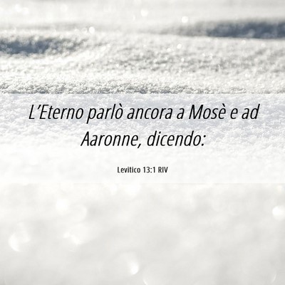 Picture 06 - Levitico 13:1 RIV - L’Eterno parlò ancora a Mosè e ad Aaronne, - Bible Verse Picture