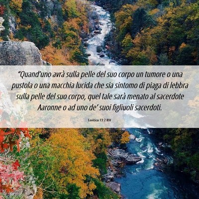 Picture 06 - Levitico 13:2 RIV - “Quand’uno avrà sulla pelle del suo corpo un - Bible Verse Picture