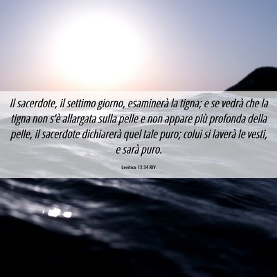 Picture 06 - Levitico 13:34 RIV - Il sacerdote, il settimo giorno, esaminerà la - Bible Verse Picture