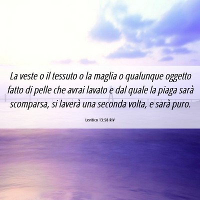 Picture 06 - Levitico 13:58 RIV - La veste o il tessuto o la maglia o qualunque - Bible Verse Picture