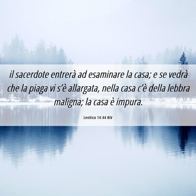 Picture 06 - Levitico 14:44 RIV - il sacerdote entrerà ad esaminare la casa; e se - Bible Verse Picture