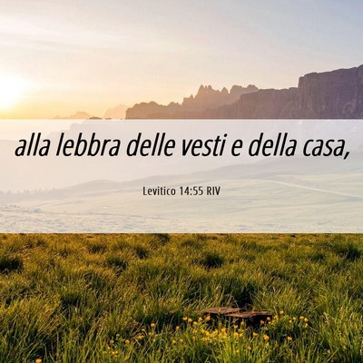 Picture 06 - Levitico 14:55 RIV - alla lebbra delle vesti e della - Bible Verse Picture