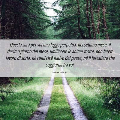 Picture 06 - Levitico 16:29 RIV - Questa sarà per voi una legge perpetua: nel - Bible Verse Picture