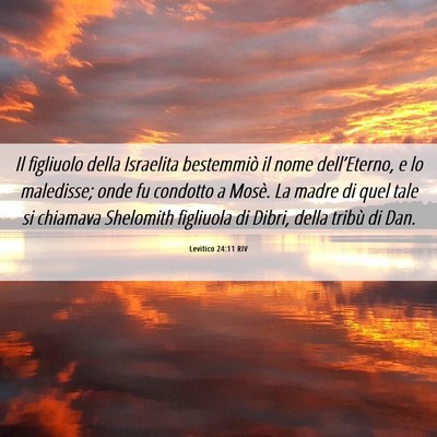 Picture 06 - Levitico 24:11 RIV - Il figliuolo della Israelita bestemmiò il nome - Bible Verse Picture