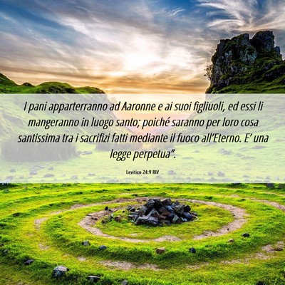 Picture 06 - Levitico 24:9 RIV - I pani apparterranno ad Aaronne e ai suoi - Bible Verse Picture
