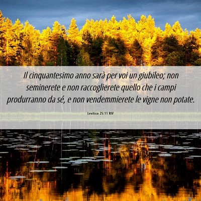 Picture 06 - Levitico 25:11 RIV - Il cinquantesimo anno sarà per voi un giubileo; - Bible Verse Picture
