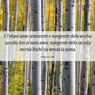 Picture 06 - Levitico 25:22 RIV - E l’ottavo anno seminerete e mangerete della - Bible Verse Picture