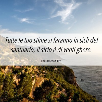 Picture 06 - Levitico 27:25 RIV - Tutte le tuo stime si faranno in sicli del - Bible Verse Picture