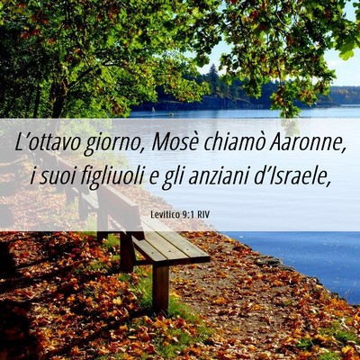 Picture 06 - Levitico 9:1 RIV - L’ottavo giorno, Mosè chiamò Aaronne, i suoi - Bible Verse Picture