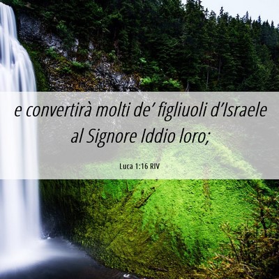 Picture 06 - Luca 1:16 RIV - e convertirà molti de’ figliuoli d’Israele - Bible Verse Picture