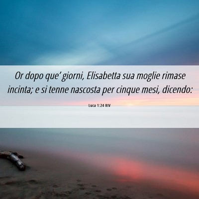 Picture 06 - Luca 1:24 RIV - Or dopo que’ giorni, Elisabetta sua moglie - Bible Verse Picture