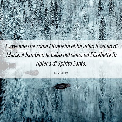 Picture 06 - Luca 1:41 RIV - E avvenne che come Elisabetta ebbe udito il - Bible Verse Picture