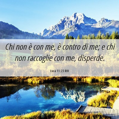 Picture 06 - Luca 11:23 RIV - Chi non è con me, è contro di me; e chi non - Bible Verse Picture