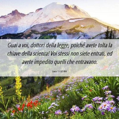 Picture 06 - Luca 11:52 RIV - Guai a voi, dottori della legge, poiché avete - Bible Verse Picture