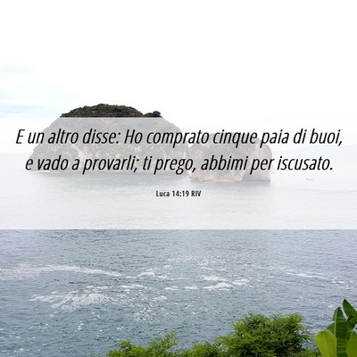 Picture 06 - Luca 14:19 RIV - E un altro disse: Ho comprato cinque paia di - Bible Verse Picture