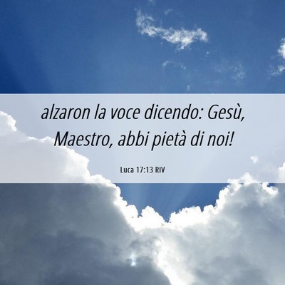 Picture 06 - Luca 17:13 RIV - alzaron la voce dicendo: Gesù, Maestro, abbi - Bible Verse Picture