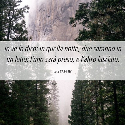 Picture 06 - Luca 17:34 RIV - Io ve lo dico: In quella notte, due saranno in un - Bible Verse Picture