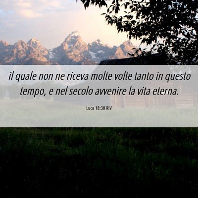 Picture 06 - Luca 18:30 RIV - il quale non ne riceva molte volte tanto in - Bible Verse Picture