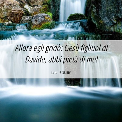 Picture 06 - Luca 18:38 RIV - Allora egli gridò: Gesù figliuol di Davide, - Bible Verse Picture