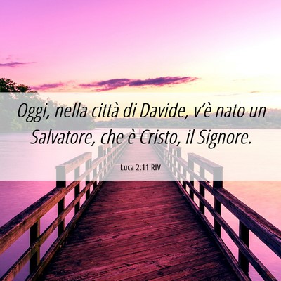 Picture 06 - Luca 2:11 RIV - Oggi, nella città di Davide, v’è nato un - Bible Verse Picture