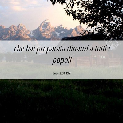 Picture 06 - Luca 2:31 RIV - che hai preparata dinanzi a tutti i - Bible Verse Picture