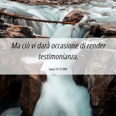 Picture 06 - Luca 21:13 RIV - Ma ciò vi darà occasione di render - Bible Verse Picture