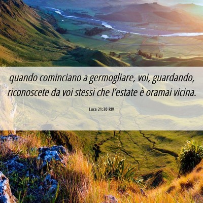 Picture 06 - Luca 21:30 RIV - quando cominciano a germogliare, voi, guardando, - Bible Verse Picture