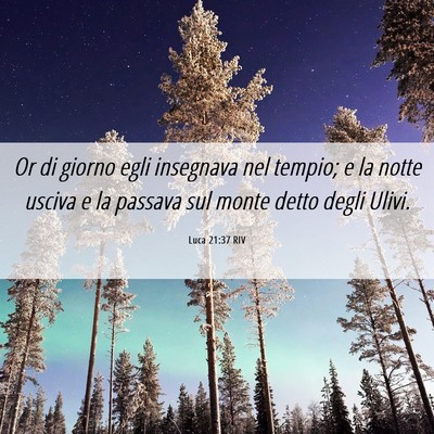 Picture 06 - Luca 21:37 RIV - Or di giorno egli insegnava nel tempio; e la - Bible Verse Picture