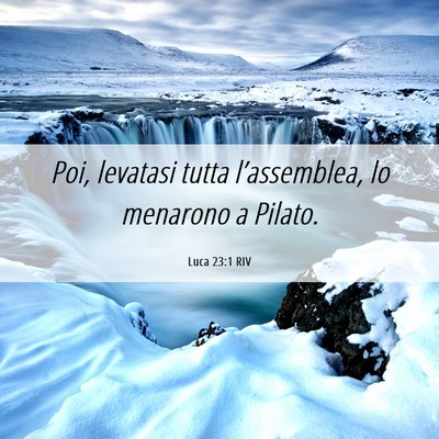 Picture 06 - Luca 23:1 RIV - Poi, levatasi tutta l’assemblea, lo menarono a - Bible Verse Picture