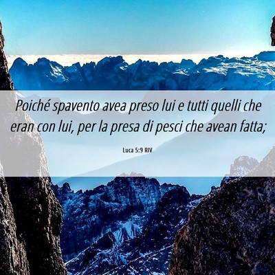 Picture 06 - Luca 5:9 RIV - Poiché spavento avea preso lui e tutti quelli - Bible Verse Picture