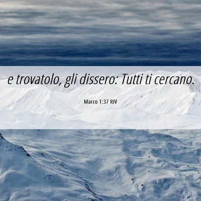 Picture 06 - Marco 1:37 RIV - e trovatolo, gli dissero: Tutti ti - Bible Verse Picture