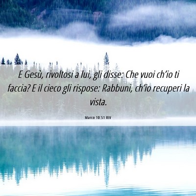 Picture 06 - Marco 10:51 RIV - E Gesù, rivoltosi a lui, gli disse: Che vuoi - Bible Verse Picture
