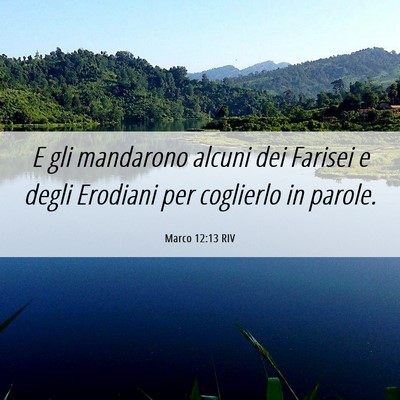 Picture 06 - Marco 12:13 RIV - E gli mandarono alcuni dei Farisei e degli - Bible Verse Picture