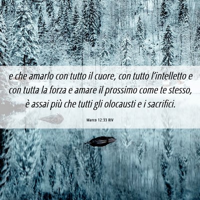 Picture 06 - Marco 12:33 RIV - e che amarlo con tutto il cuore, con tutto - Bible Verse Picture