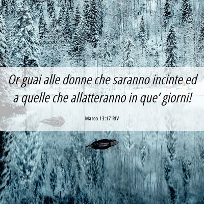 Picture 06 - Marco 13:17 RIV - Or guai alle donne che saranno incinte ed a - Bible Verse Picture