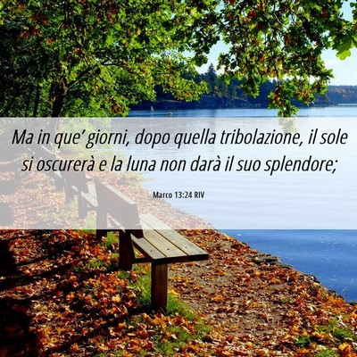 Picture 06 - Marco 13:24 RIV - Ma in que’ giorni, dopo quella tribolazione, il - Bible Verse Picture