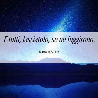 Picture 06 - Marco 14:50 RIV - E tutti, lasciatolo, se ne - Bible Verse Picture