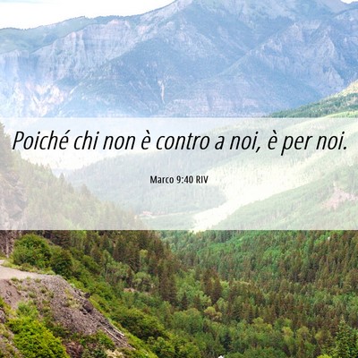 Picture 06 - Marco 9:40 RIV - Poiché chi non è contro a noi, è per - Bible Verse Picture