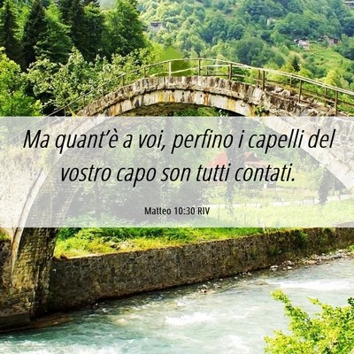 Picture 06 - Matteo 10:30 RIV - Ma quant’è a voi, perfino i capelli del vostro - Bible Verse Picture