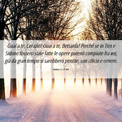 Picture 06 - Matteo 11:21 RIV - Guai a te, Corazin! Guai a te, Betsaida! Perché - Bible Verse Picture