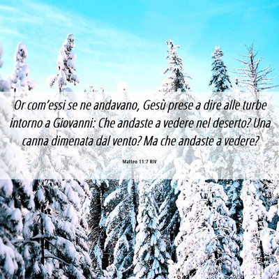 Picture 06 - Matteo 11:7 RIV - Or com’essi se ne andavano, Gesù prese a dire - Bible Verse Picture