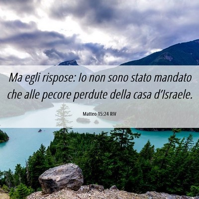Picture 06 - Matteo 15:24 RIV - Ma egli rispose: Io non sono stato mandato che - Bible Verse Picture