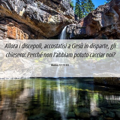 Picture 06 - Matteo 17:19 RIV - Allora i discepoli, accostatisi a Gesù in - Bible Verse Picture